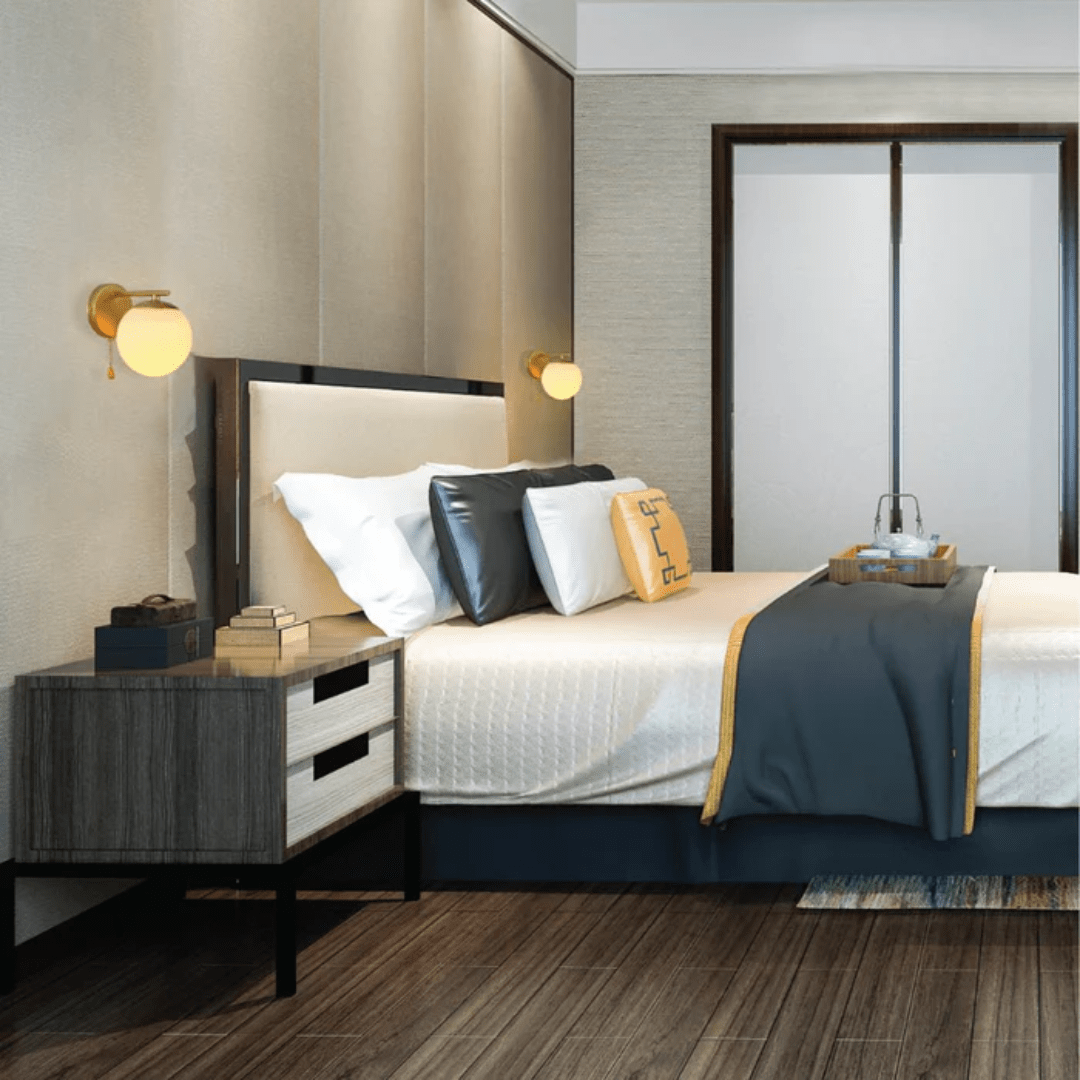 TKLD Pendant & Chandeliers Globe 1xE27 Rod OPAL+ Antique Brass Wall Light - 52030