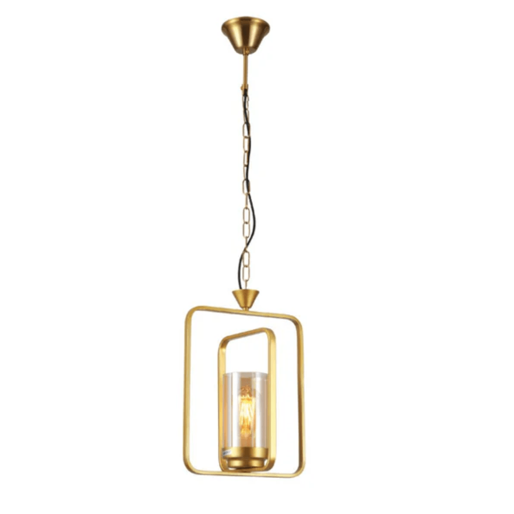 TKLD Pendant & Chandeliers Gold Amber Kitchen Island E27 Chandelier Pendant Ceiling Light - 1 Lamp