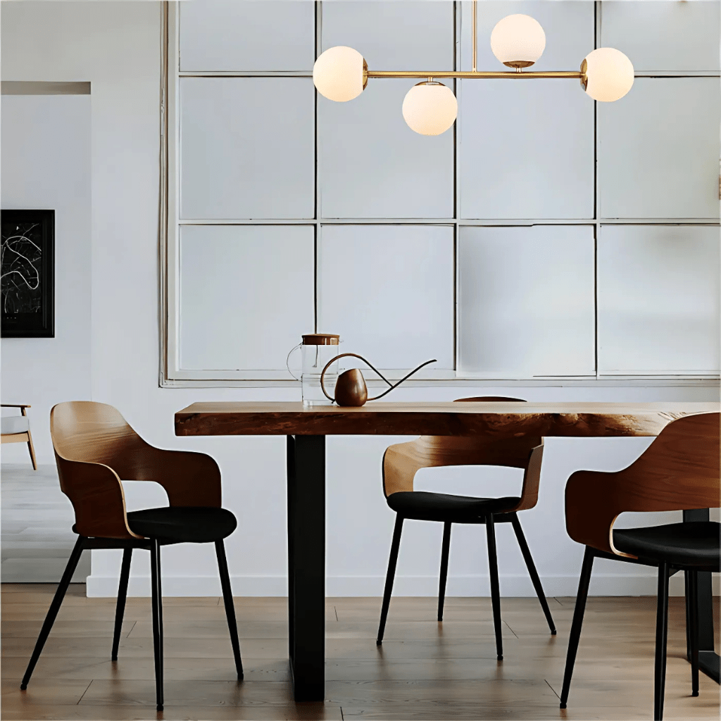 TKLD Pendant & Chandeliers Gold Metal Body Opal Glass Globes 4xE27 Ceiling Light