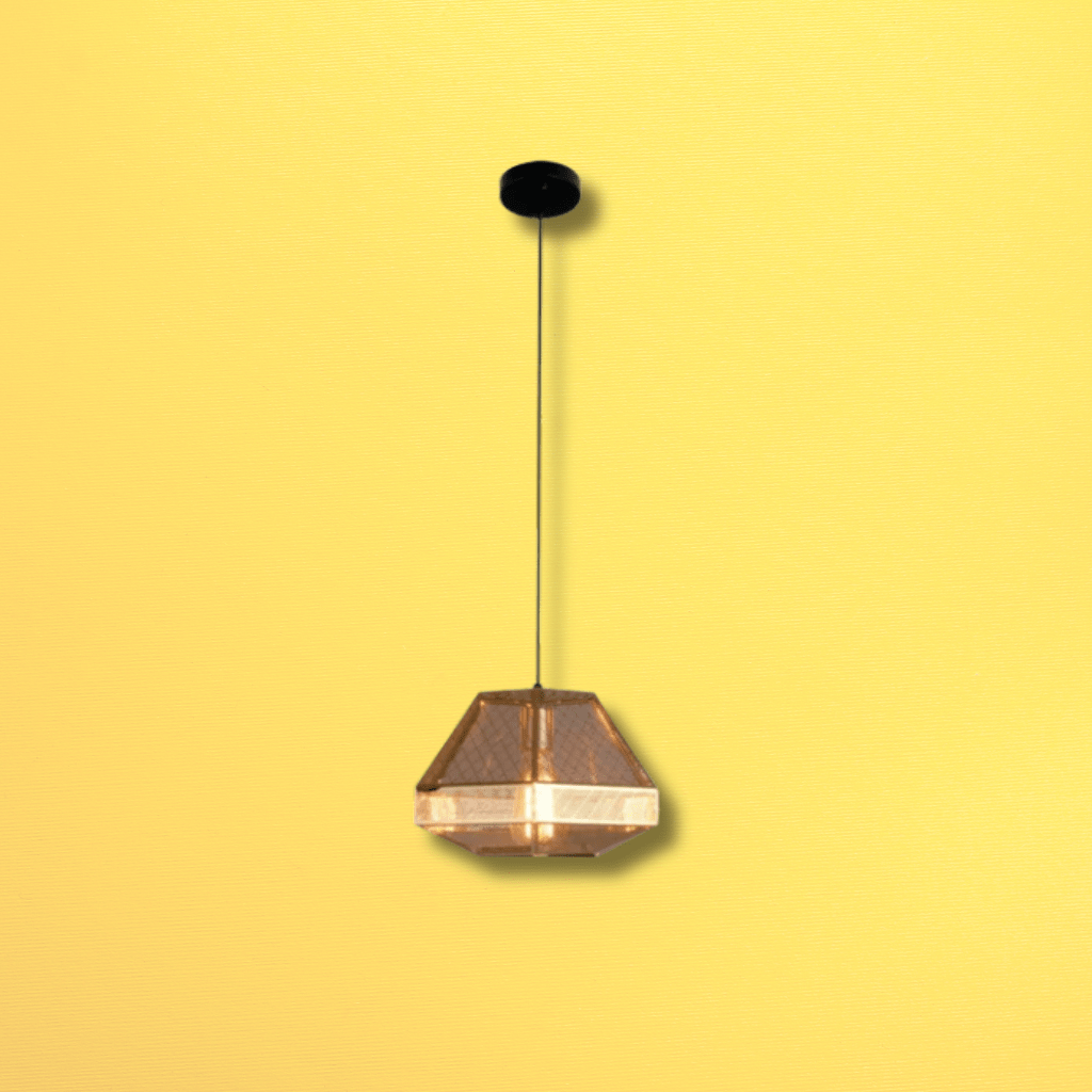 TKLD Pendant & Chandeliers Gold Metal Polyhedral Pendant Ceiling Light E27 - D230mm/D300mm