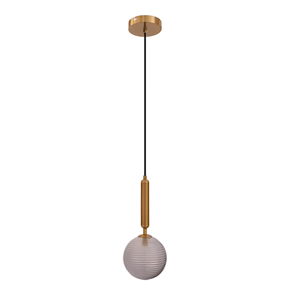 TKLD Pendant & Chandeliers Half Opal Half Smoky Globe Gold G9 Pendant Ceiling Light