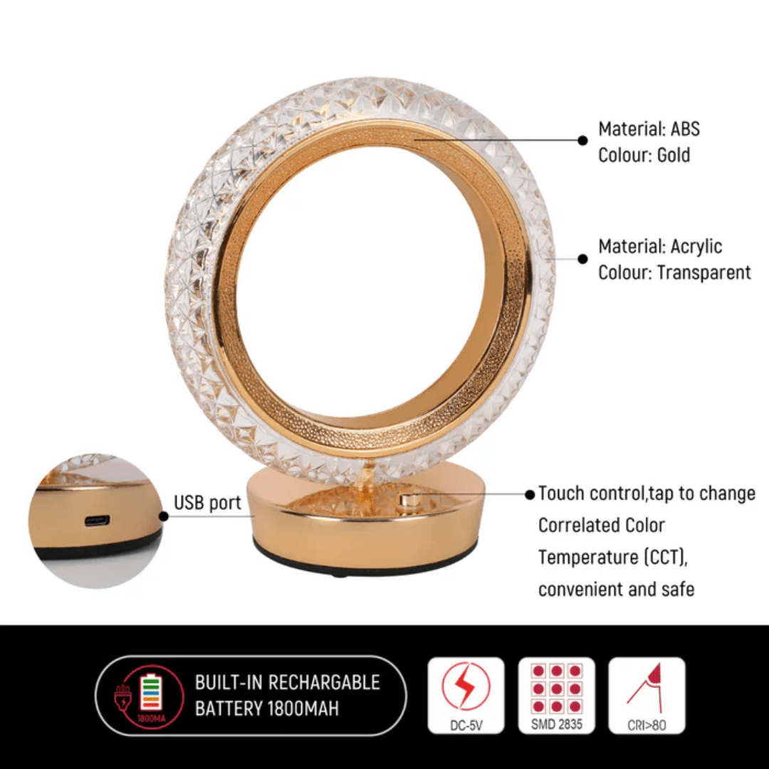 TKLD Table & Floor Lamps Halo Glow Ring LED Lamp - 1W