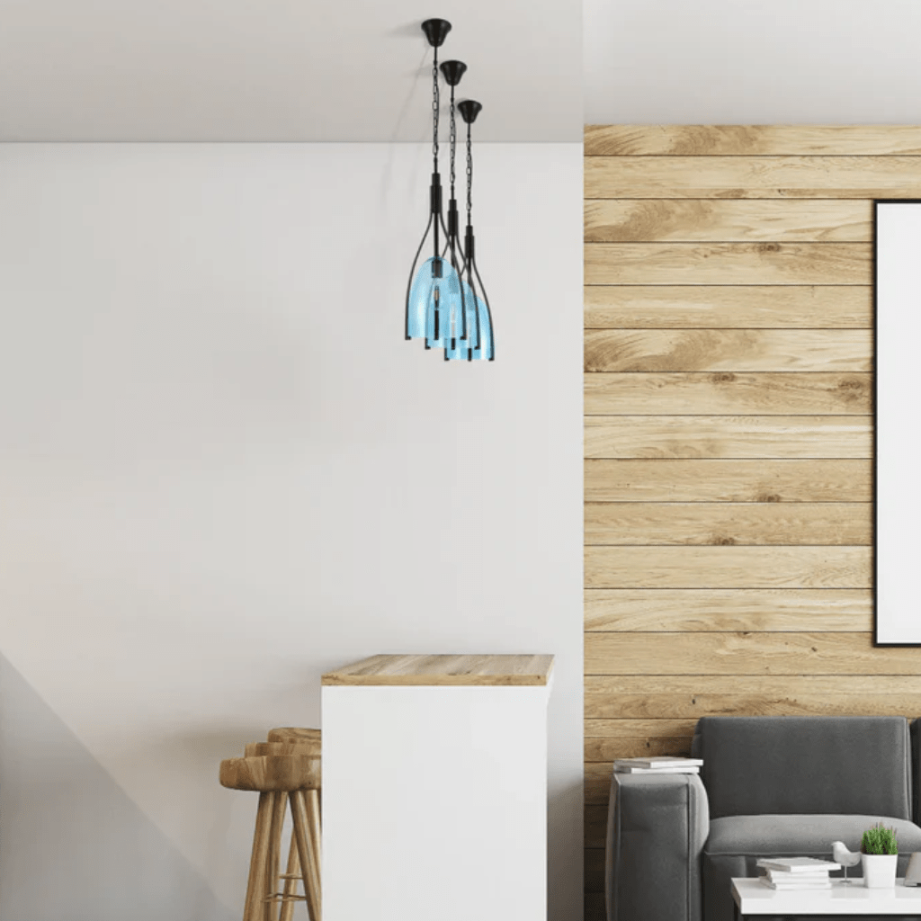 TKLD Pendant & Chandeliers Havana Bell Yellow or Blue Glass Pendant Light