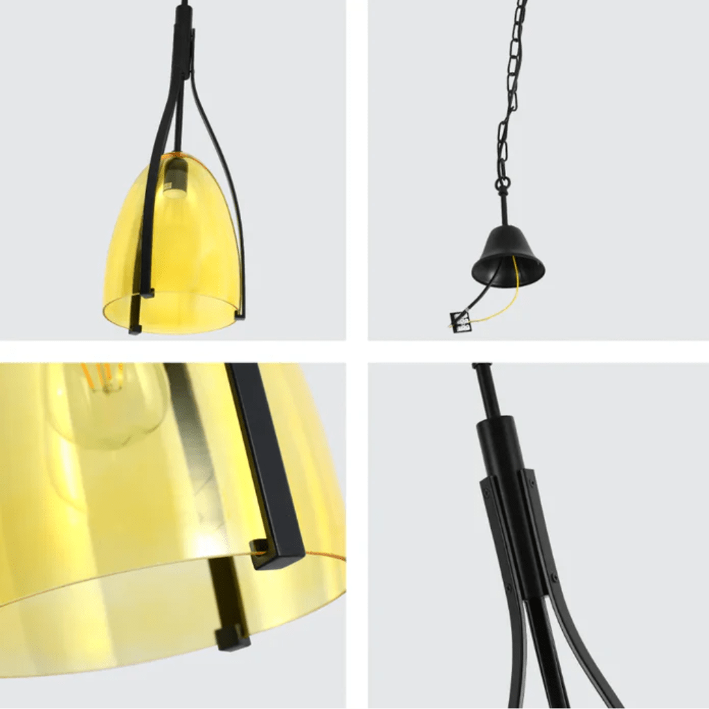 TKLD Pendant & Chandeliers Havana Bell Yellow or Blue Glass Pendant Light