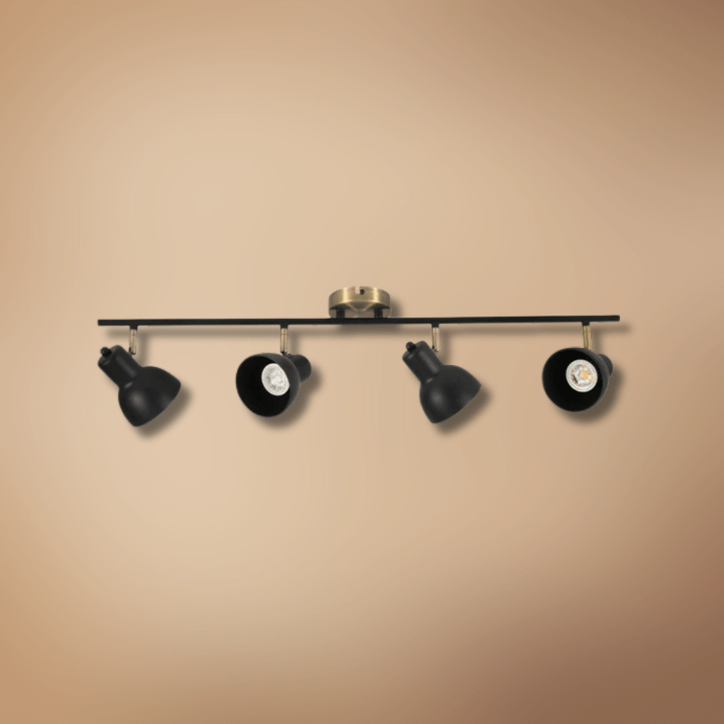 TKLD Pendant & Chandeliers Hektor Black Antique Brass Rotatable GU10 Spotlight