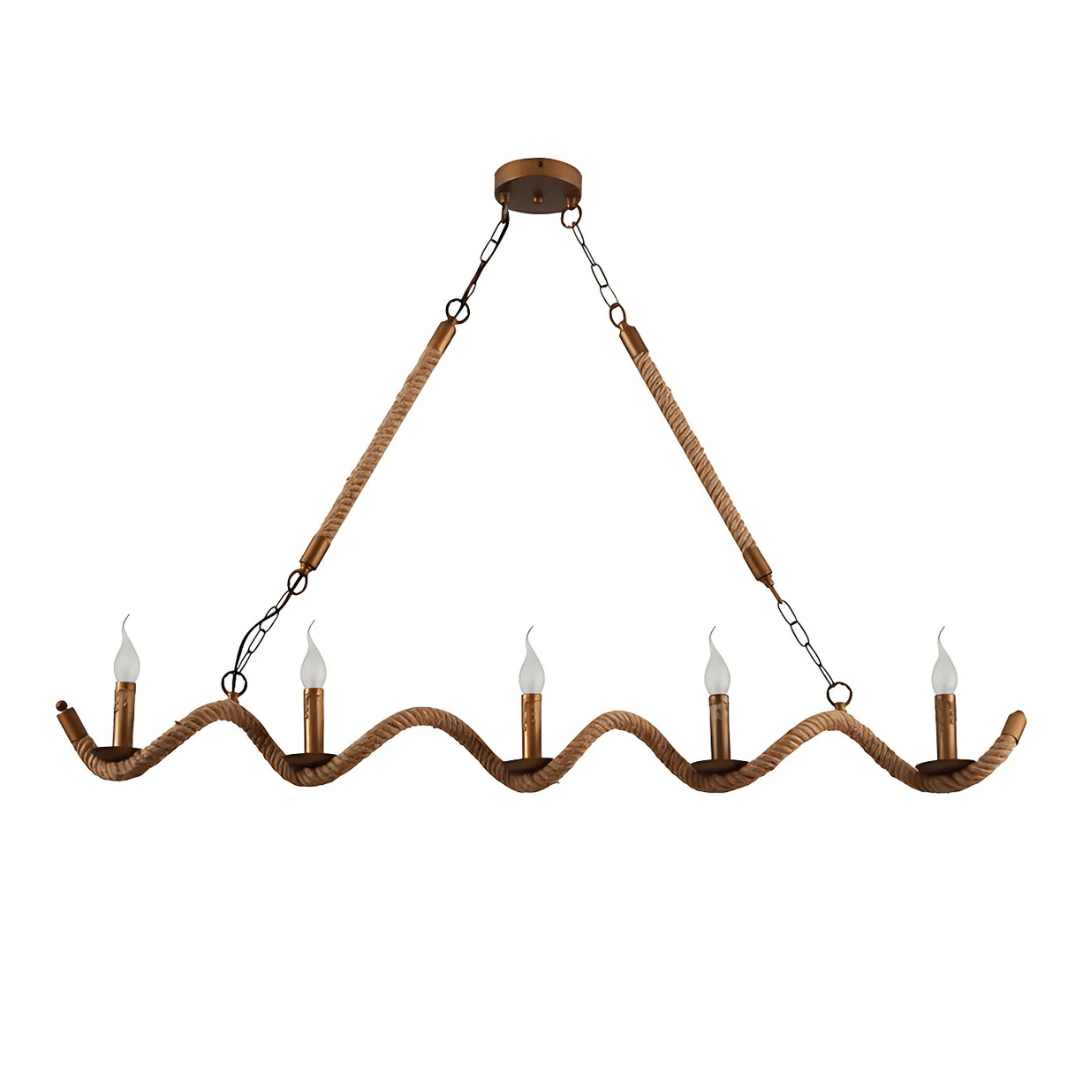 TKLD Pendant & Chandeliers Hemp Rope Spiral Island Ceiling Chandelier Light - 40W