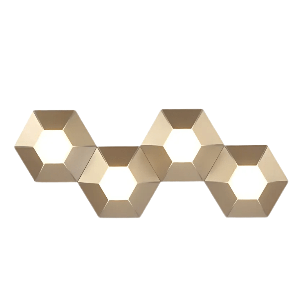 TKLD Wall & Sconce Lights Honeycomb Gold Opal Contemporary Modern Wall Light