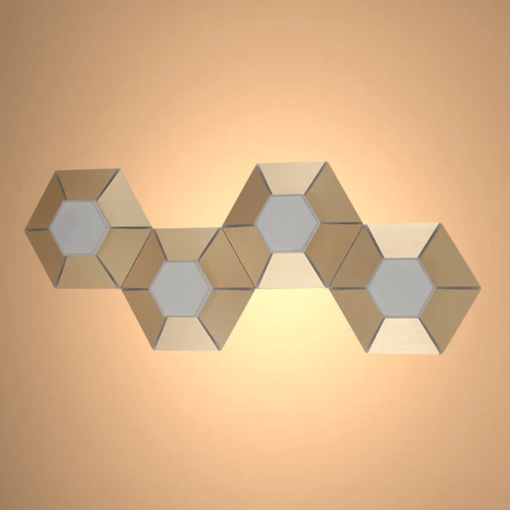 TKLD Wall & Sconce Lights Honeycomb Gold Opal Contemporary Modern Wall Light