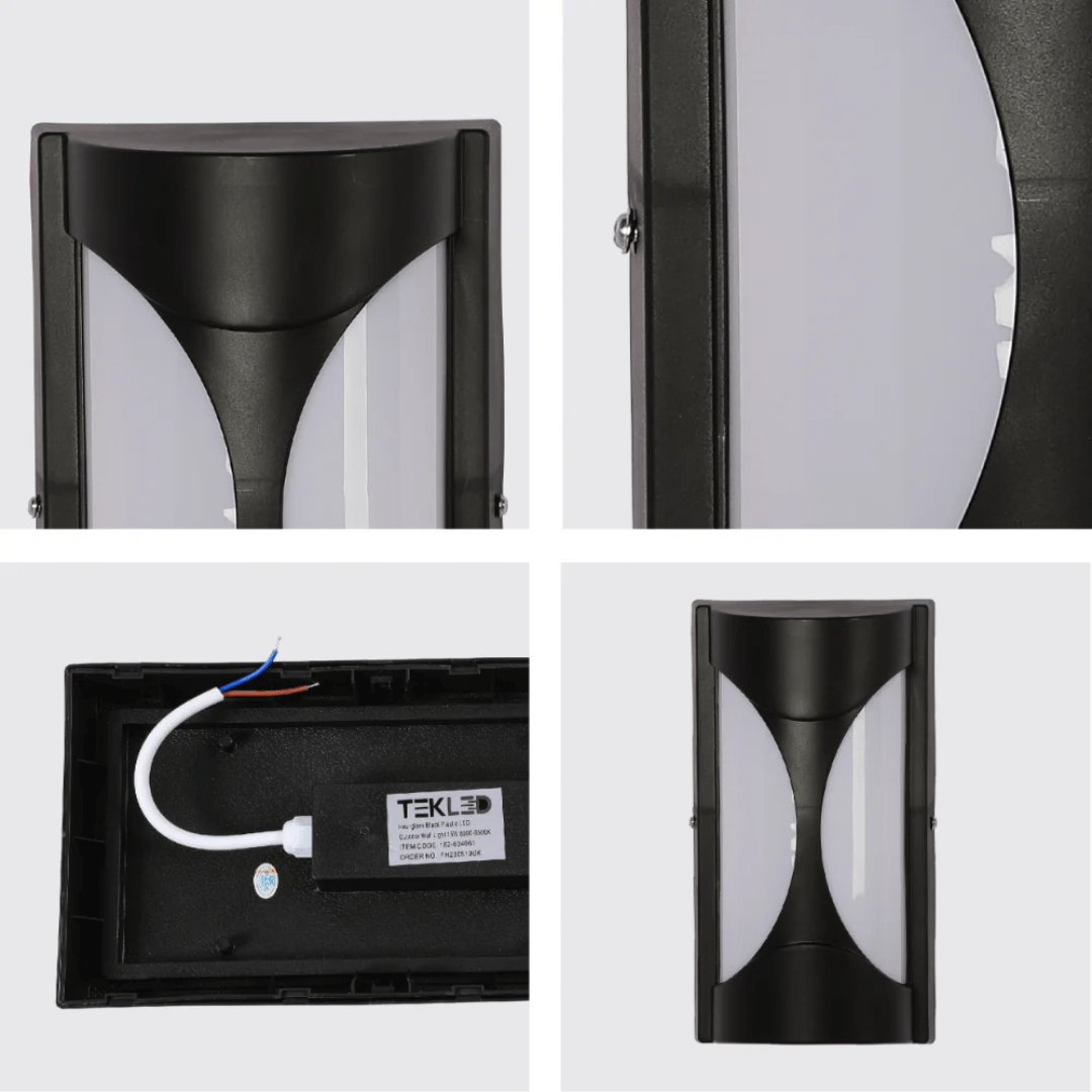 TKLD Pendant & Chandeliers Hourglass Black Plastic LED Outdoor Wall Light - 24W