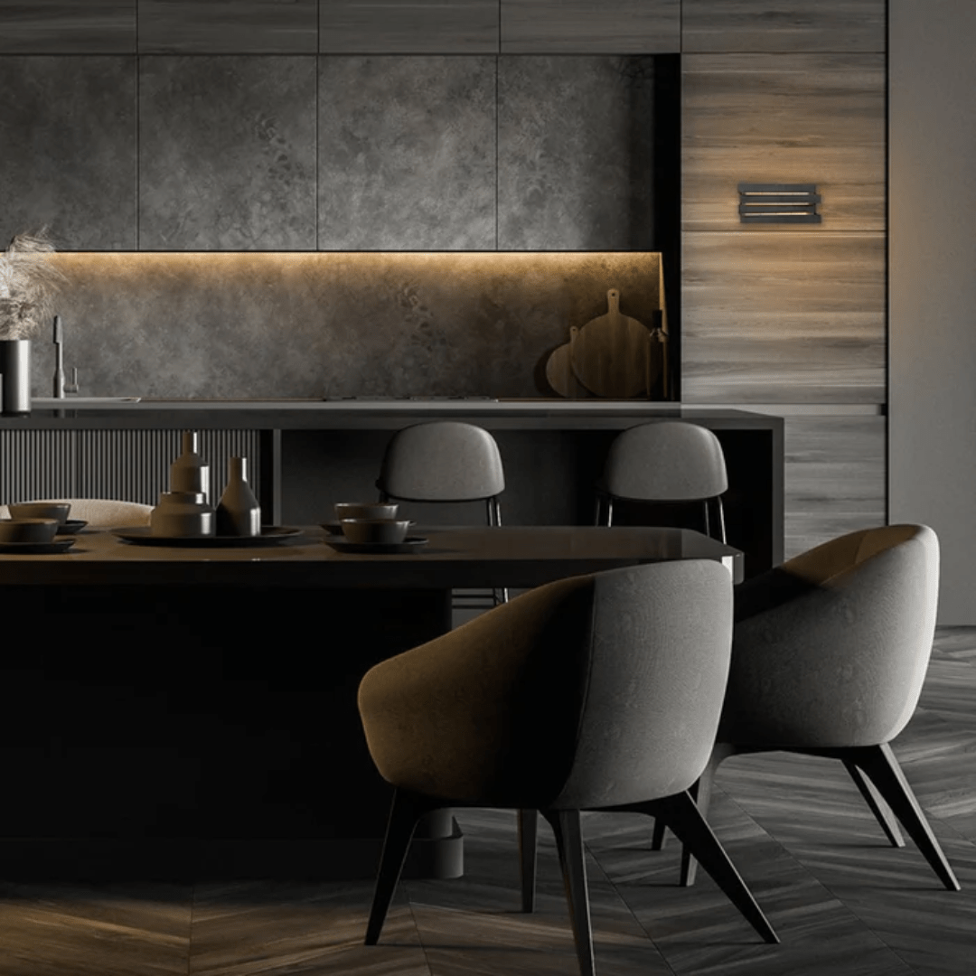 TKLD Wall & Sconce Lights Integrated Black LED Metal Wall Light - 12W