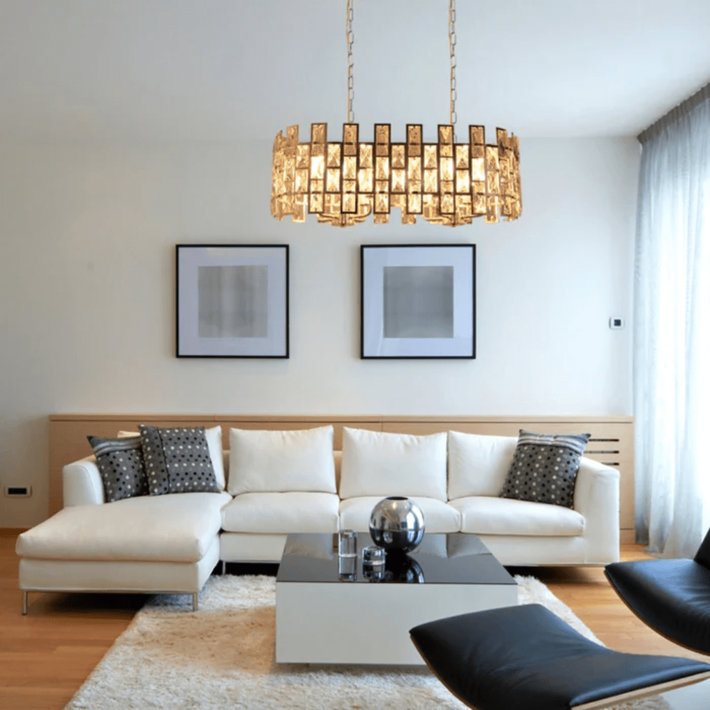 TKLD Pendant & Chandeliers Island Coffin Stone Gold Metal Castle Type Chandelier E14 Ceiling Light - 660mm