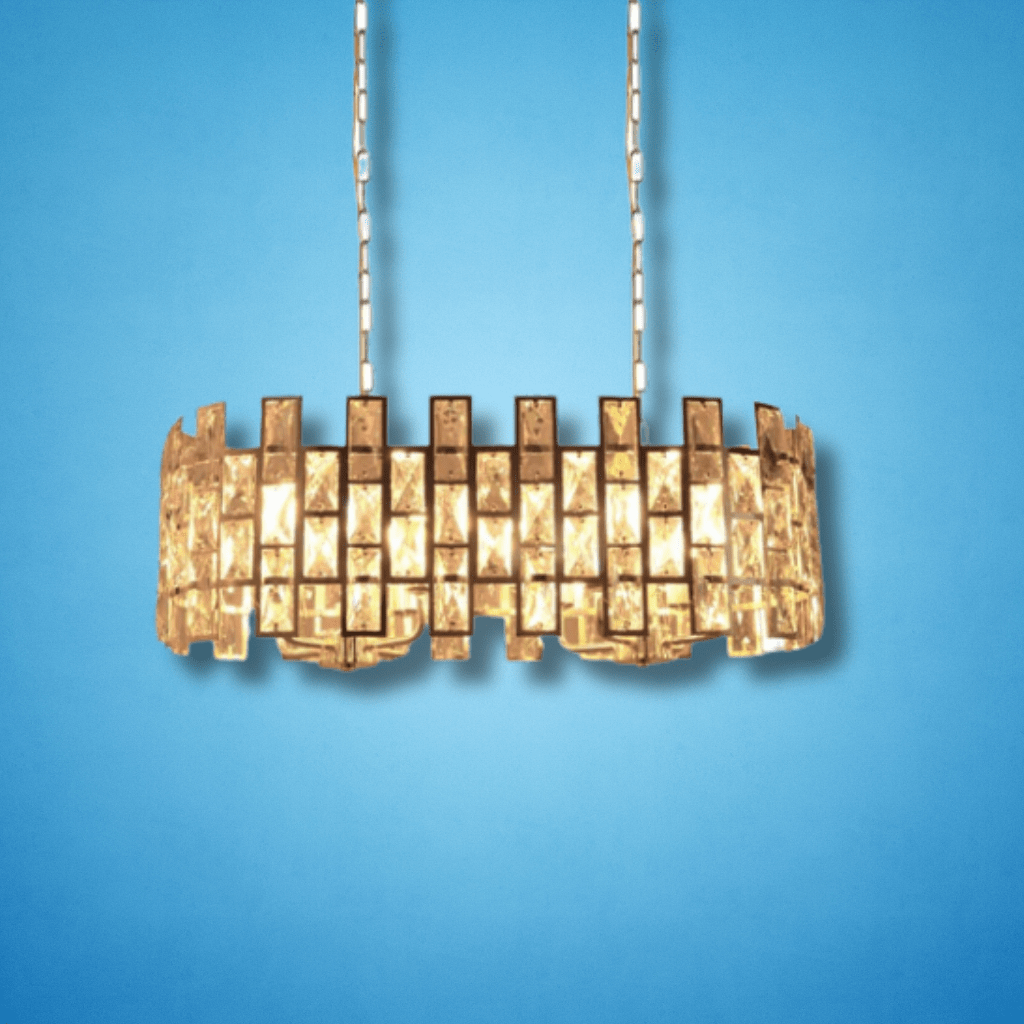 TKLD Pendant & Chandeliers Island Coffin Stone Gold Metal Castle Type Chandelier E14 Ceiling Light - 660mm