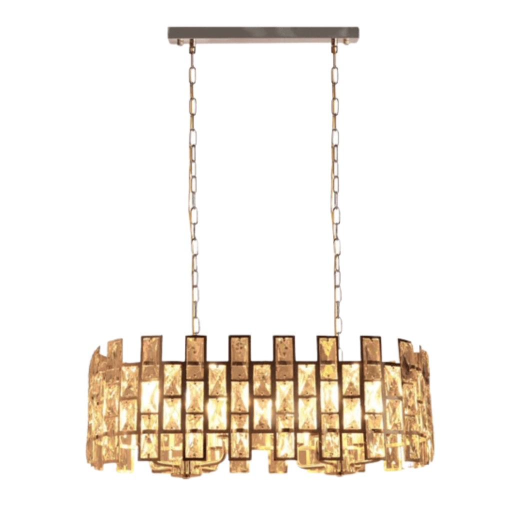 TKLD Pendant & Chandeliers Island Coffin Stone Gold Metal Castle Type Chandelier E14 Ceiling Light - 660mm