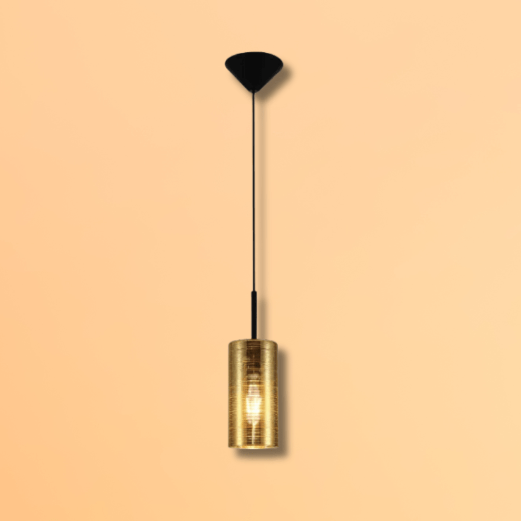 TKLD Pendant & Chandeliers Jupiter Copper Silver & Gold Cylinder Glass Pendant Ceiling Light E27 Fitting