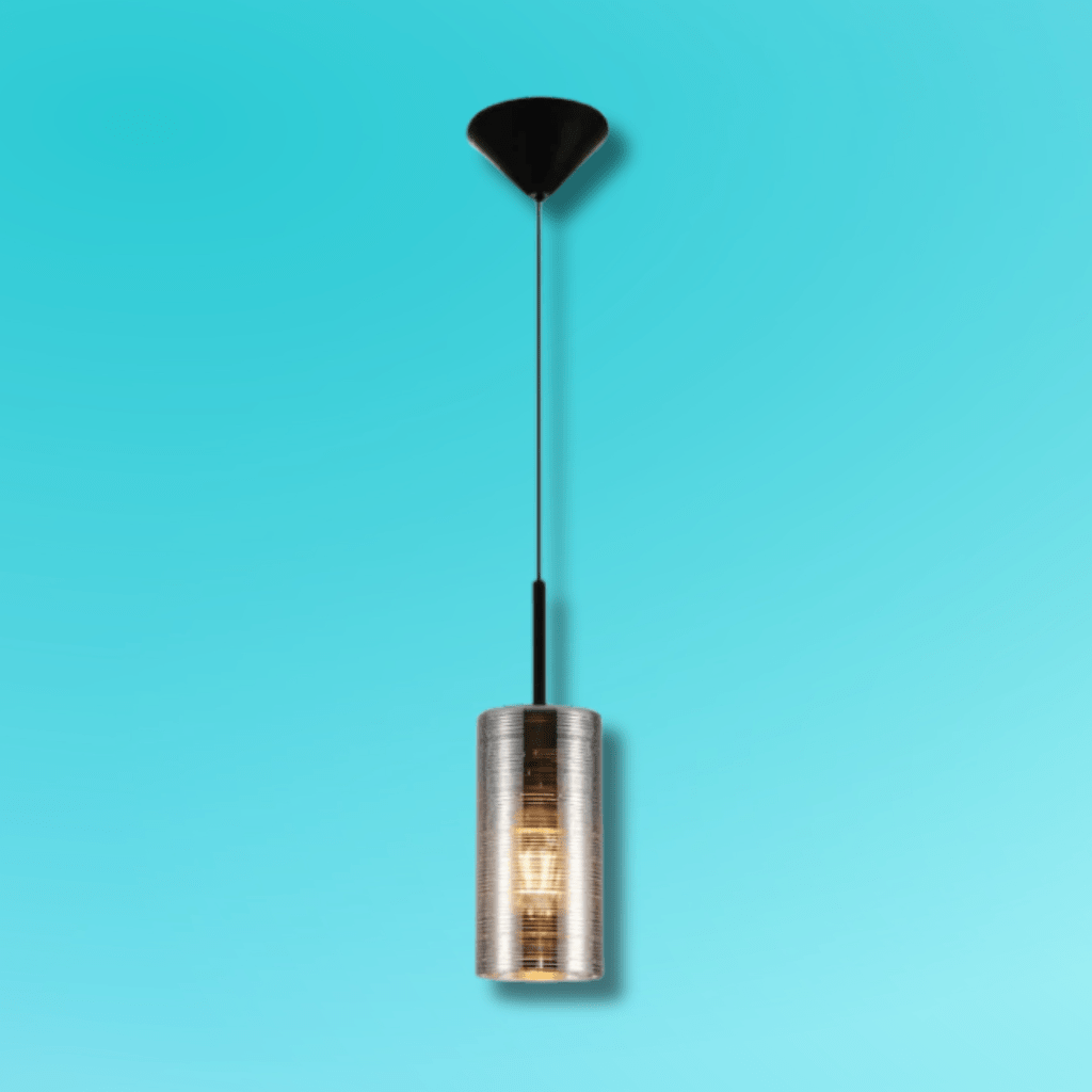 TKLD Pendant & Chandeliers Jupiter Copper Silver & Gold Cylinder Glass Pendant Ceiling Light E27 Fitting