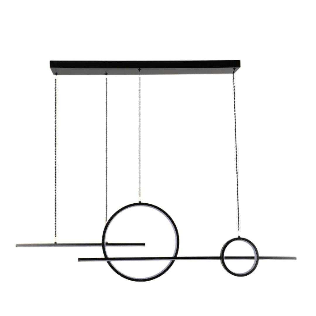 TKLD Ceiling Lights Kitesurf Scandinavian Dining Black CCT Changeble Modern LED Ceiling Light - 56W