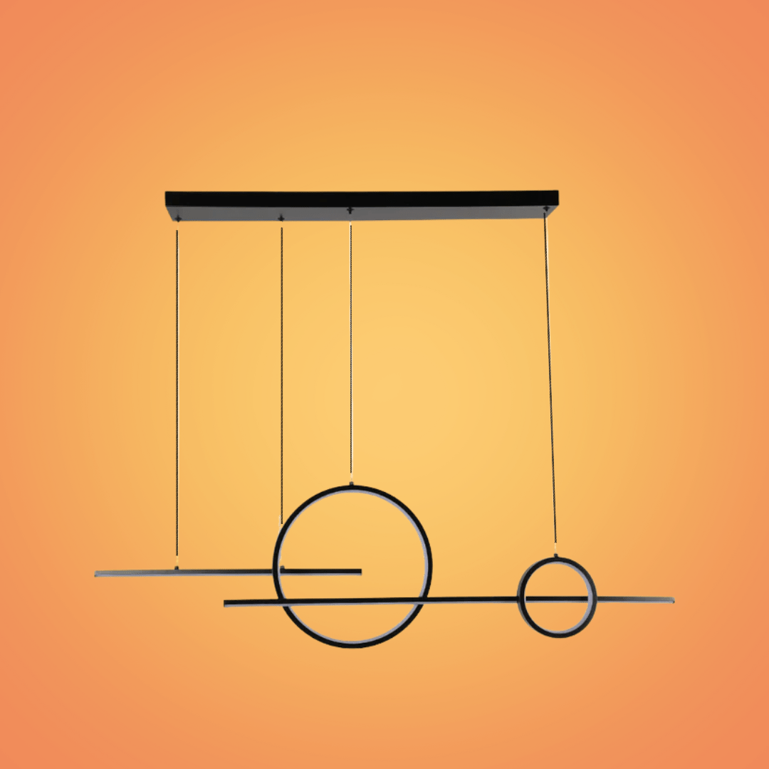 TKLD Ceiling Lights Kitesurf Scandinavian Dining Black CCT Changeble Modern LED Ceiling Light - 56W