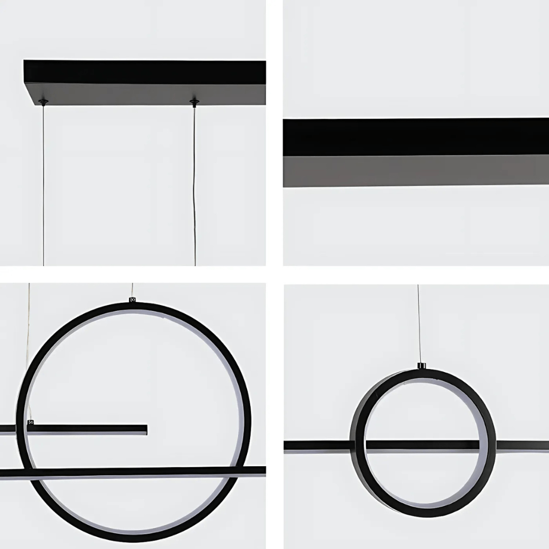 TKLD Ceiling Lights Kitesurf Scandinavian Dining Black CCT Changeble Modern LED Ceiling Light - 56W