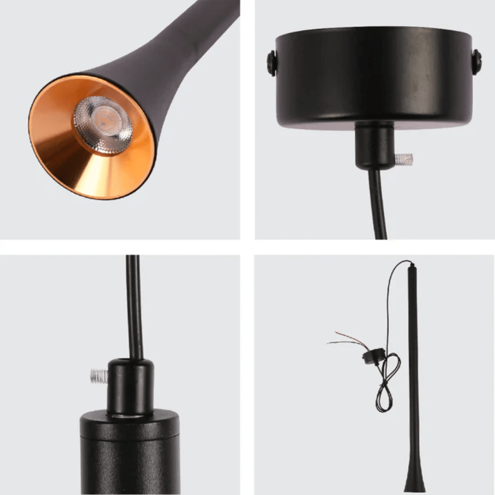 TKLD Pendant & Chandeliers LED Black 5W 3000K Pendant Downlight - Short/Long