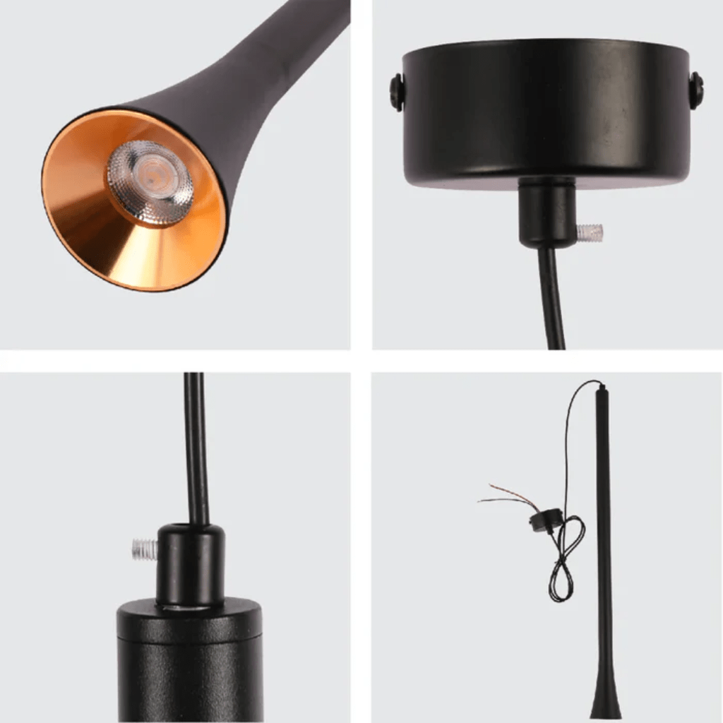 TKLD Pendant & Chandeliers LED Black 5W 3000K Pendant Downlight - Short/Long