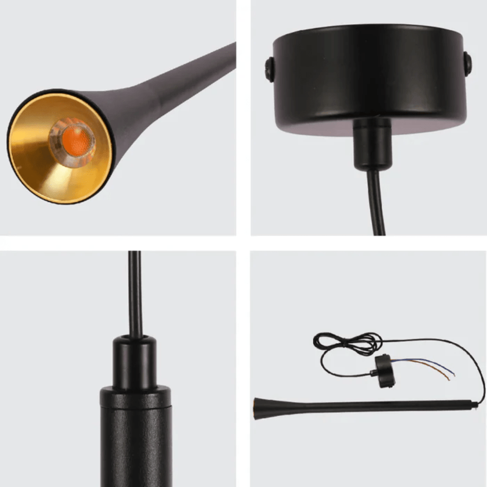 TKLD Pendant & Chandeliers LED Black 5W 3000K Pendant Downlight - Short/Long