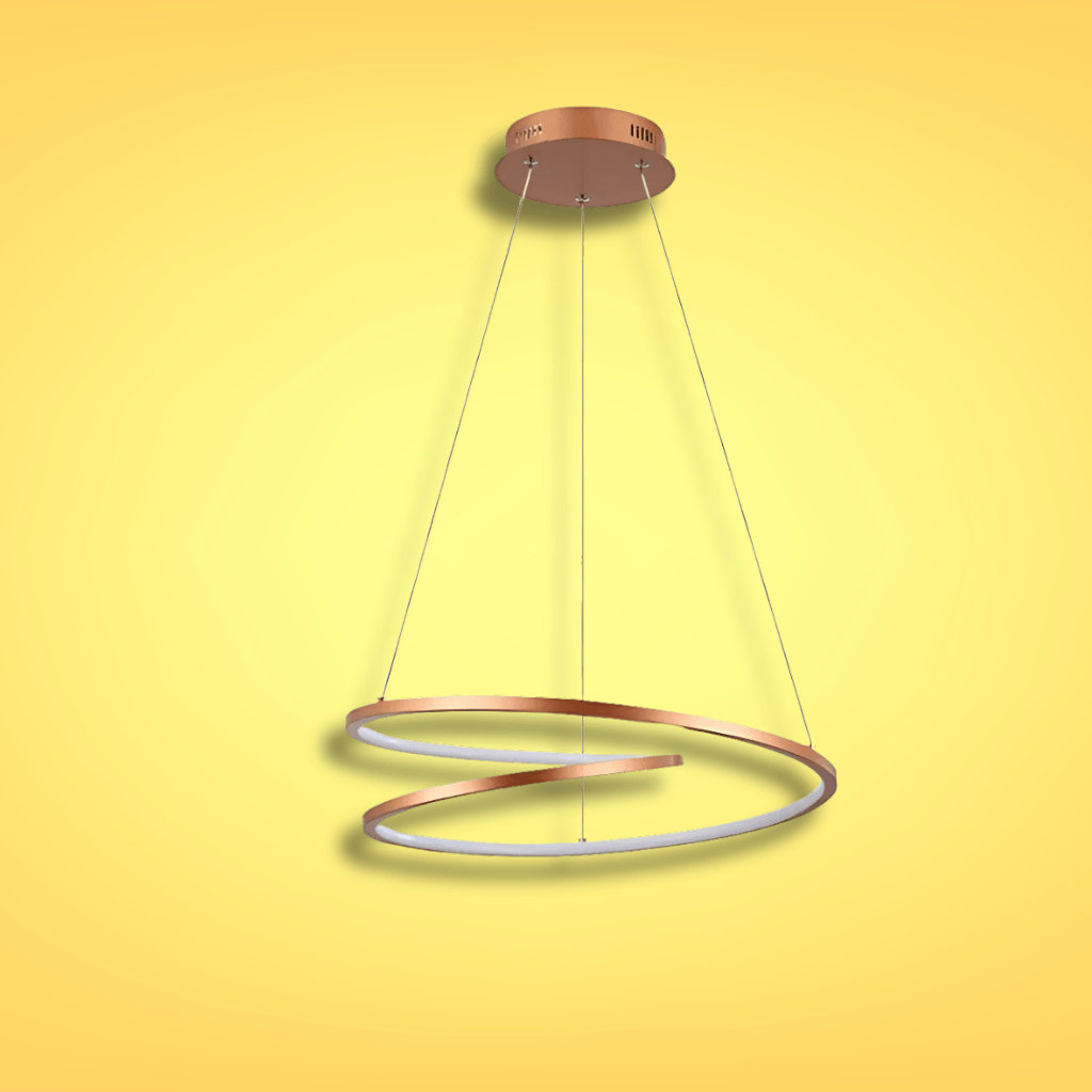 TKLD Pendant & Chandeliers LED Double Loop-Infinity Gold Finishing 4000K Scandinavian Pendant Ceiling Light