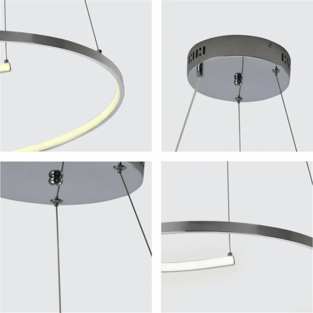 TKLD Pendant & Chandeliers LED Spiral White Chrome or Gold Finishing 30W Scandinavian Pendant Ceiling Light