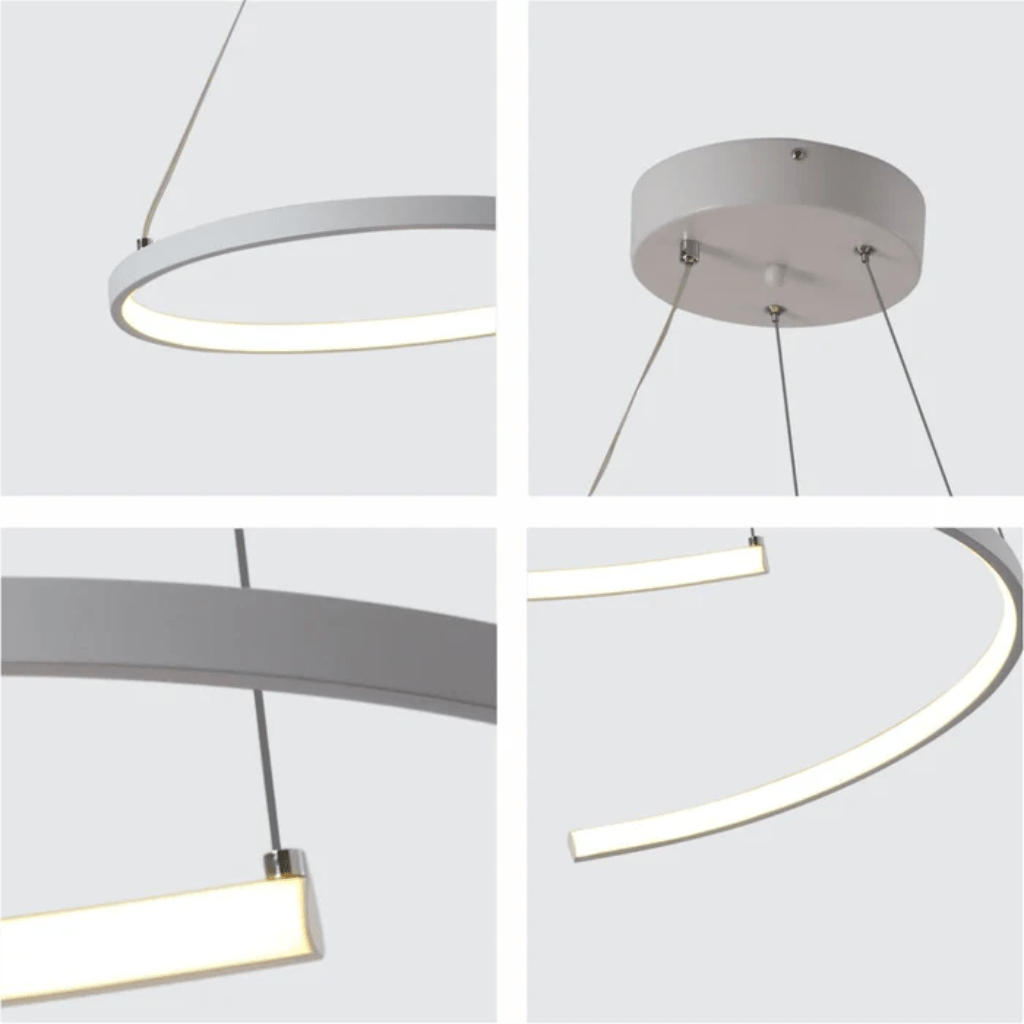 TKLD Pendant & Chandeliers LED Spiral White Chrome or Gold Finishing 30W Scandinavian Pendant Ceiling Light