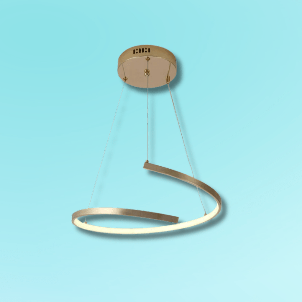 TKLD Pendant & Chandeliers LED Spiral White Chrome or Gold Finishing 30W Scandinavian Pendant Ceiling Light