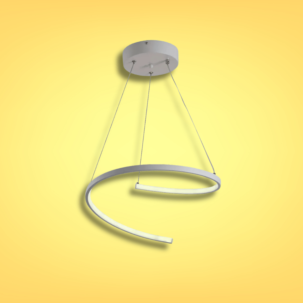 TKLD Pendant & Chandeliers LED Spiral White Chrome or Gold Finishing 30W Scandinavian Pendant Ceiling Light