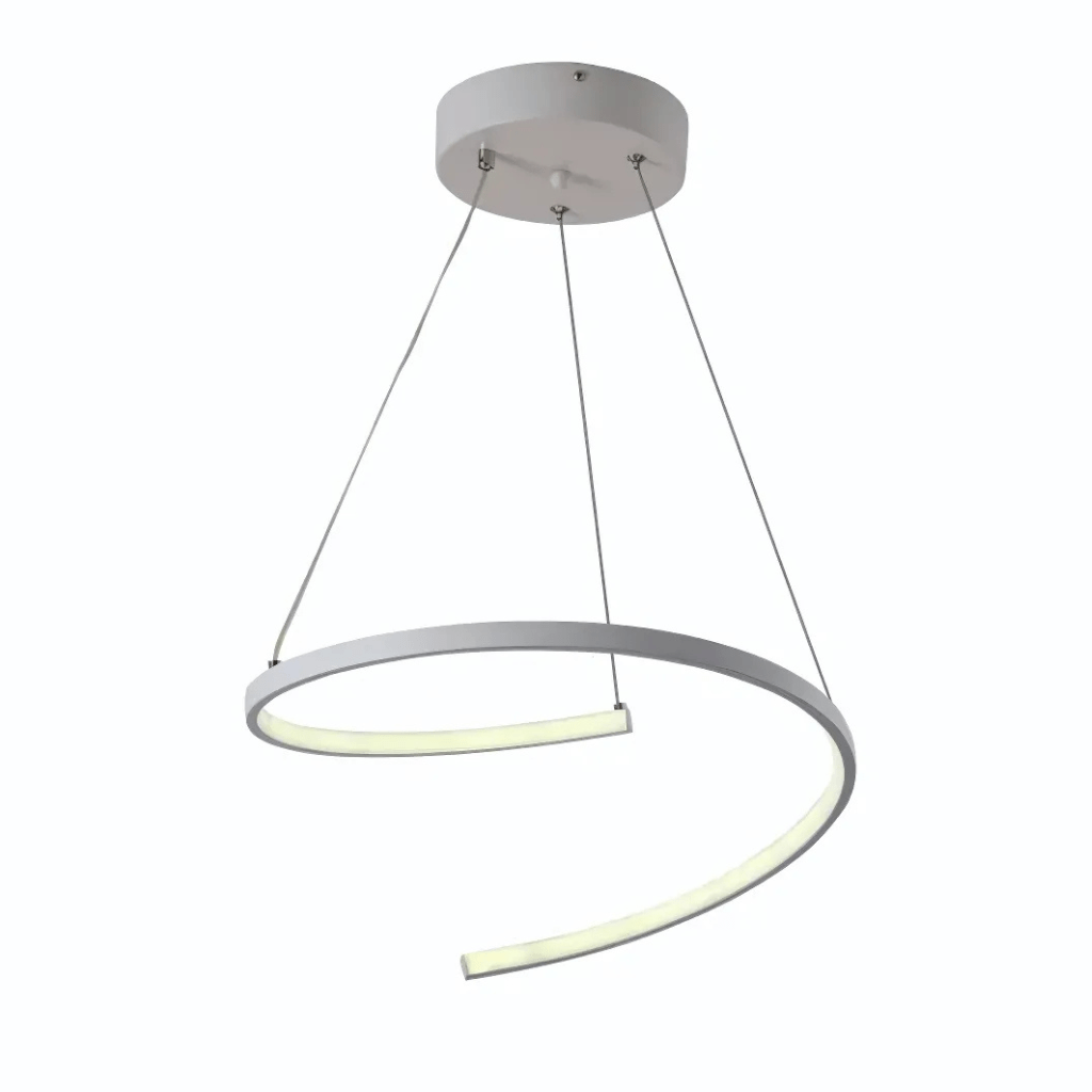 TKLD Pendant & Chandeliers LED Spiral White Chrome or Gold Finishing 30W Scandinavian Pendant Ceiling Light