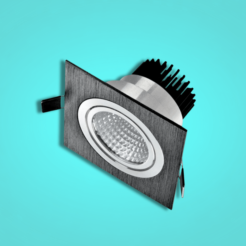 TKLD Ceiling Lights LED Tilt Recessed Black Rectangle Downlight - 10W