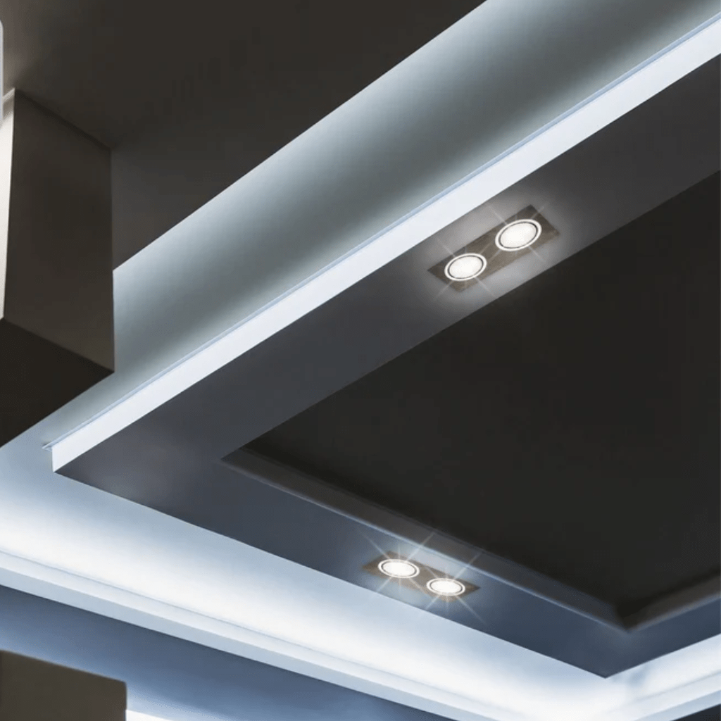 TKLD Ceiling Lights LED White 2 Way Tilt Recessed Rectangle Downlight - 2x5W