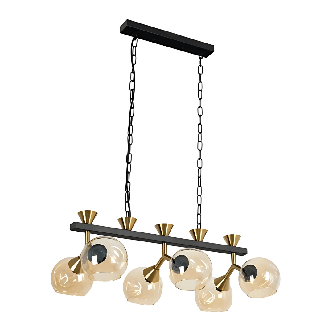 TKLD Pendant & Chandeliers Locanda Amber Glass Island Chandelier Ceiling Light - 40W