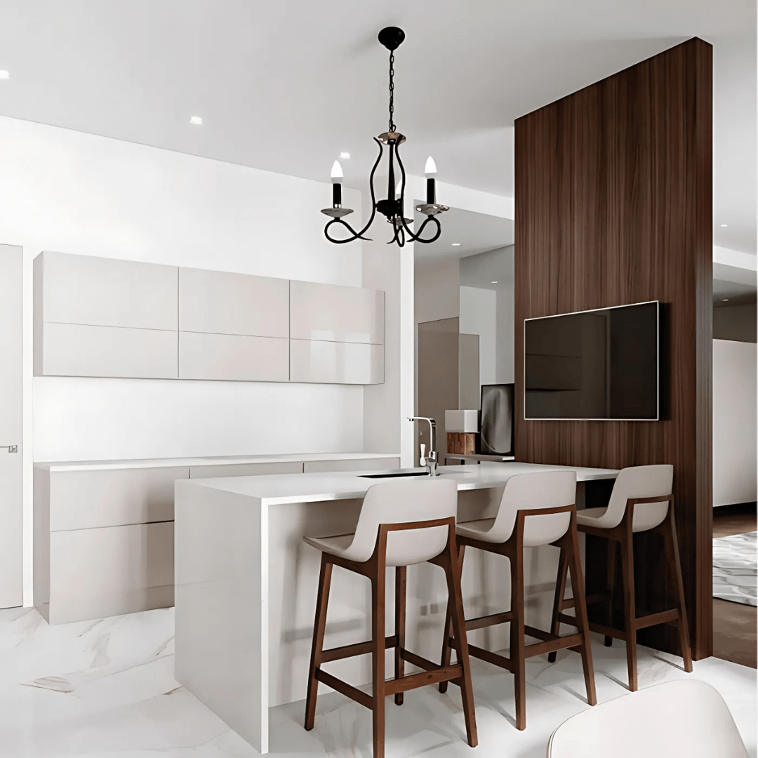 TKLD Ceiling Lights LuxAura 3 Candle Vintage Rustic Black French Chandelier Ceiling Light - 40W