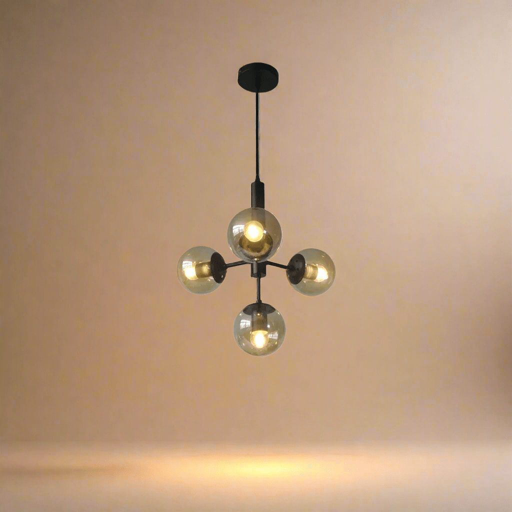 TKLD Pendant & Chandeliers Lyustra 40W Clear Plastic Glass Pendant Chandelier - 10194