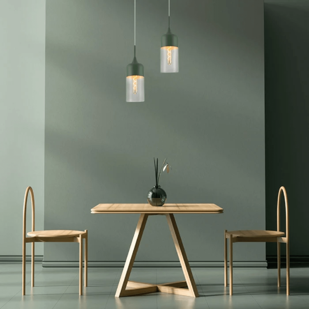 TKLD Pendant & Chandeliers Macaron Cylinder Glass E27 Pendant Ceiling Light