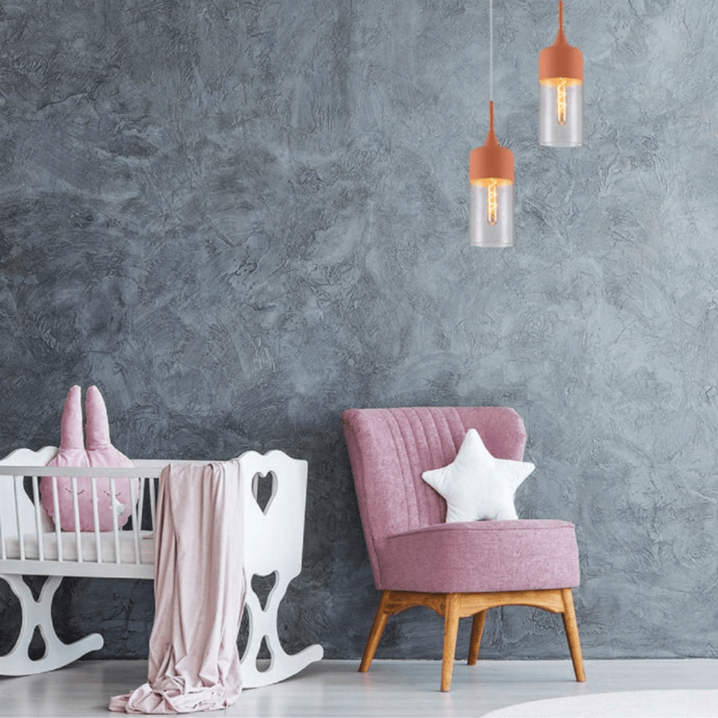 TKLD Pendant & Chandeliers Macaron Cylinder Glass E27 Pendant Ceiling Light