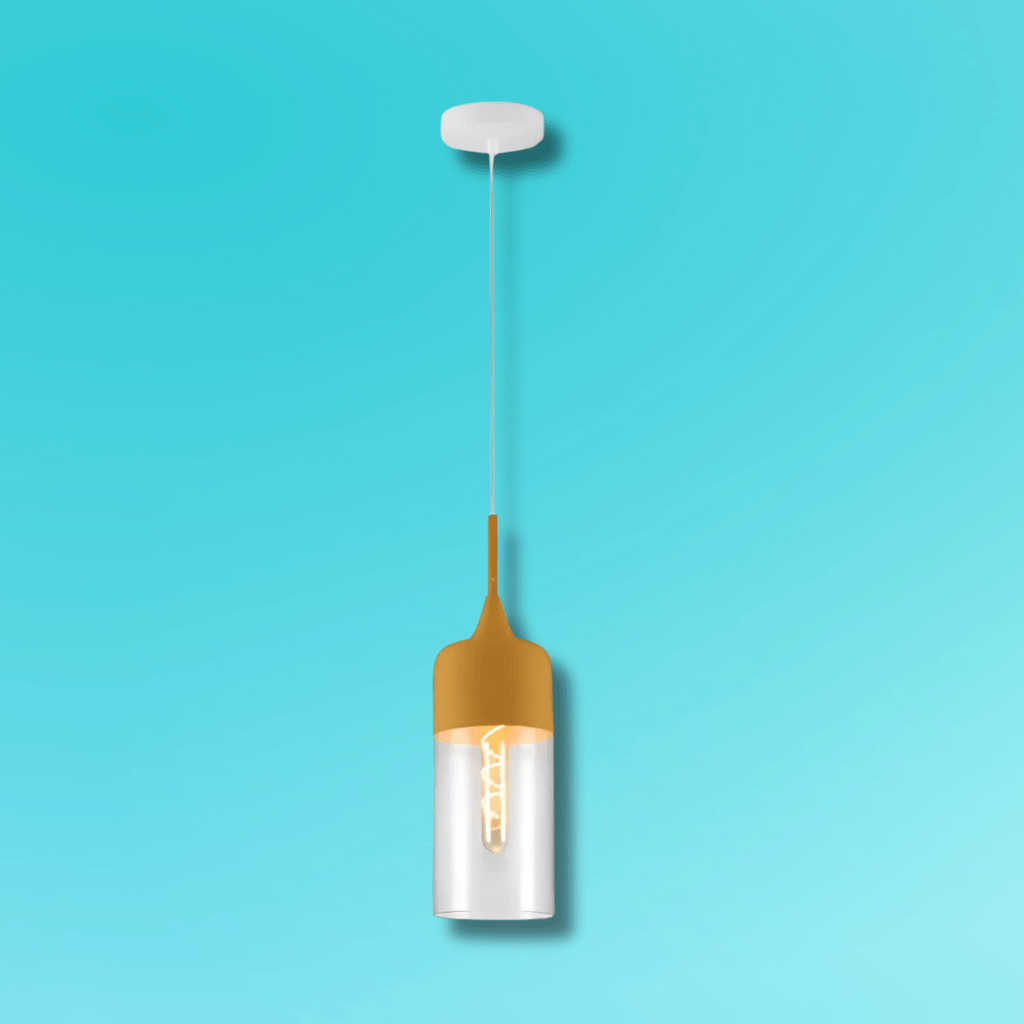 TKLD Pendant & Chandeliers Macaron Cylinder Glass E27 Pendant Ceiling Light