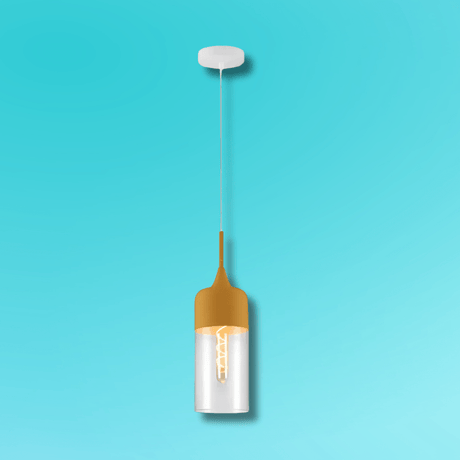 TKLD Pendant & Chandeliers Macaron Cylinder Glass E27 Pendant Ceiling Light