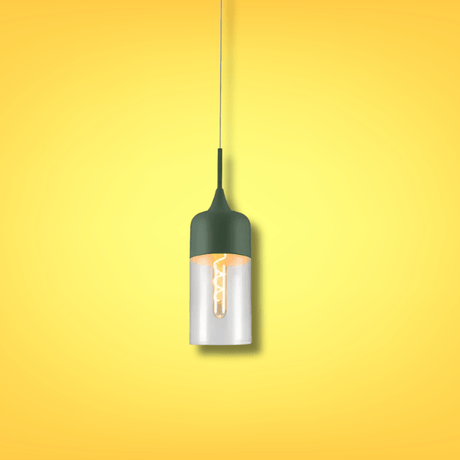 TKLD Pendant & Chandeliers Macaron Cylinder Glass E27 Pendant Ceiling Light