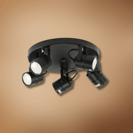 TKLD Wall & Sconce Lights Mane Black Rotatable Cylinder GU10 Spotlight Round Rose