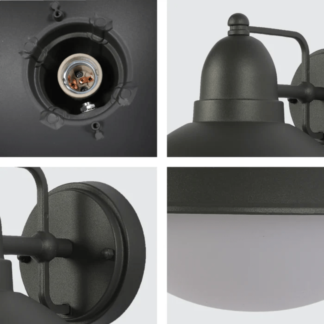 TKLD Wall & Sconce Lights Marcel Dark Grey E27 Outdoor Lantern Wall Light - 40W