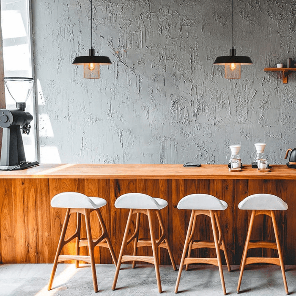 TKLD Pendant & Chandeliers Matte Gold Caged Shade with Black Flat Top E27 Pendat Ceiling Light - D300mm/D385mm