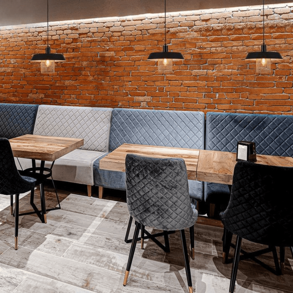 TKLD Pendant & Chandeliers Matte Gold Caged Shade with Black Flat Top E27 Pendat Ceiling Light - D300mm/D385mm