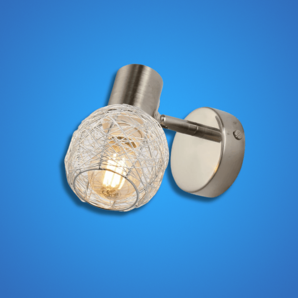 TKLD Wall & Sconce Lights Matte Nickel Body Silver Nest Shade Semi Flush E14 Ceiling and Wall Light  - 1 Lamp