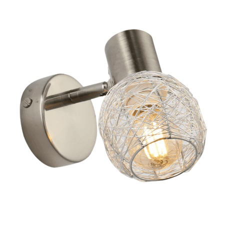 TKLD Wall & Sconce Lights Matte Nickel Body Silver Nest Shade Semi Flush E14 Ceiling and Wall Light  - 1 Lamp