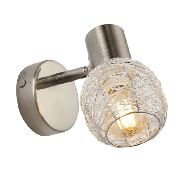 TKLD Wall & Sconce Lights Matte Nickel Body Silver Nest Shade Semi Flush E14 Ceiling and Wall Light  - 1 Lamp