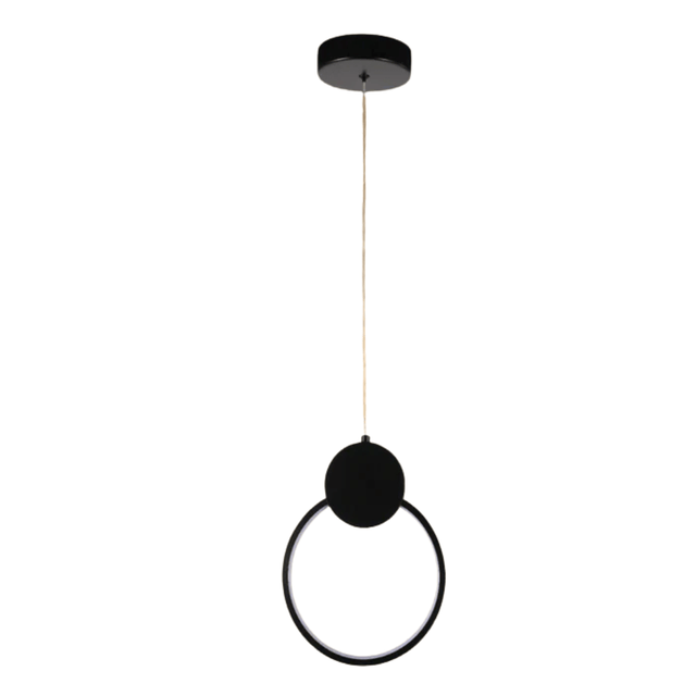 TKLD Pendant & Chandeliers Mavey Modern Nordic Circle Bedside LED Pendant Light Black CCT Changeble