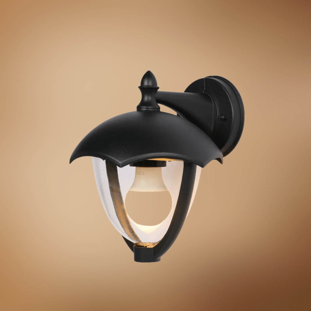 TKLD Wall & Sconce Lights Megan Black E27 Outdoor Downwards Lantern Wall Light - 40W
